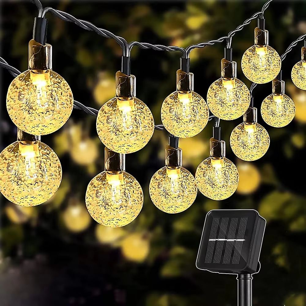 Solar String Lights 100 LED Waterproof Outdoor Fairy Lights 39.37ft Or 42.65ft white Light 21.33 Ft | 30 Leds