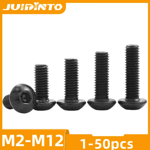 JUIDINTO 12.9 Grade Hex Socket Button Head Screws For MTB & Mechanical Projects m6 10pcs 4mm