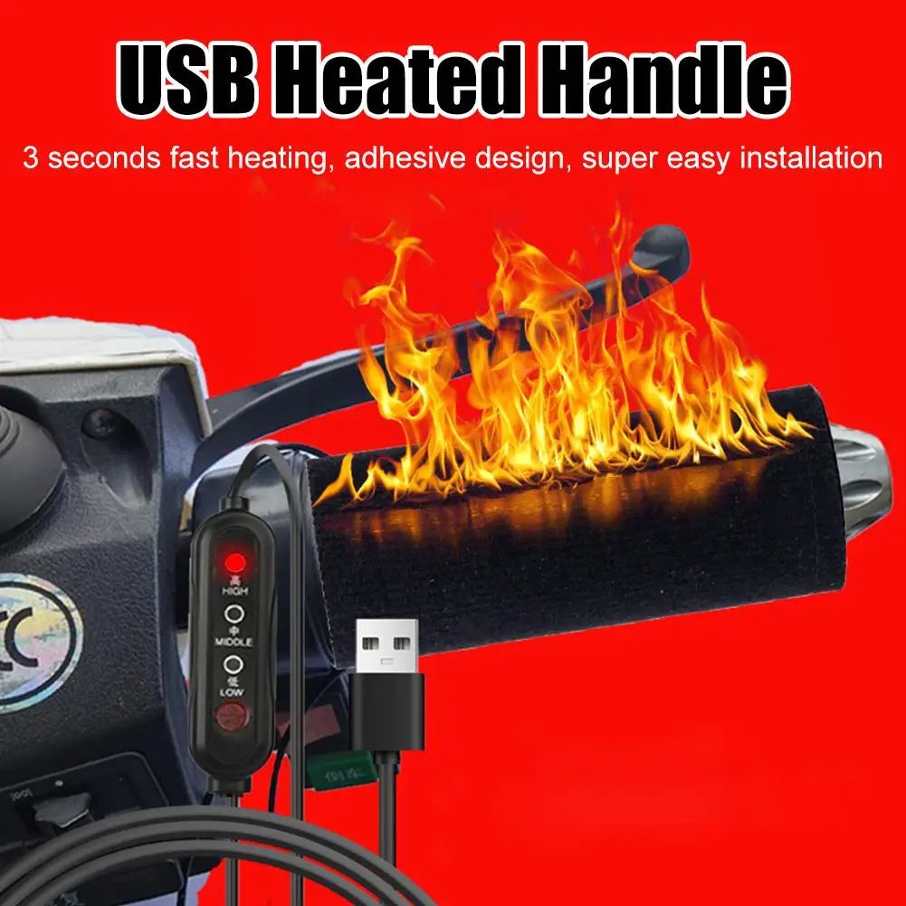 WarmRide Heated Motorcycle Handle Grips USB Electric Handlebar Warmers For Cold Weather Riding WarmRide Heated Motorcycle Handle Grips USB Electric Handlebar Warmers For Cold Weather Riding