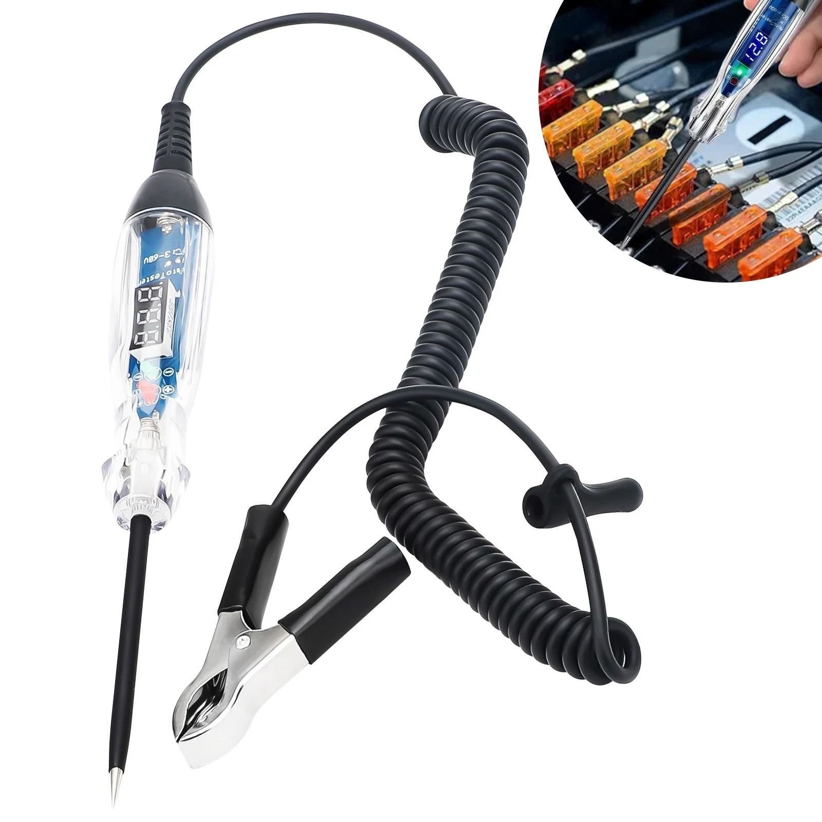 Car Electrical Tool, Automotive Digital Circuit Tester With LED Polarity Indication Car Electrical Tool, Automotive Digital Circuit Tester With LED Polarity Indication