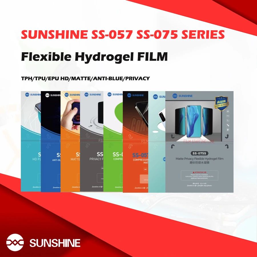 SUNSHINE Flexible Hydrogel Screen Protector Premium Hydrogel Screen Protector With Privacy & Anti Blue Light ss 057rk