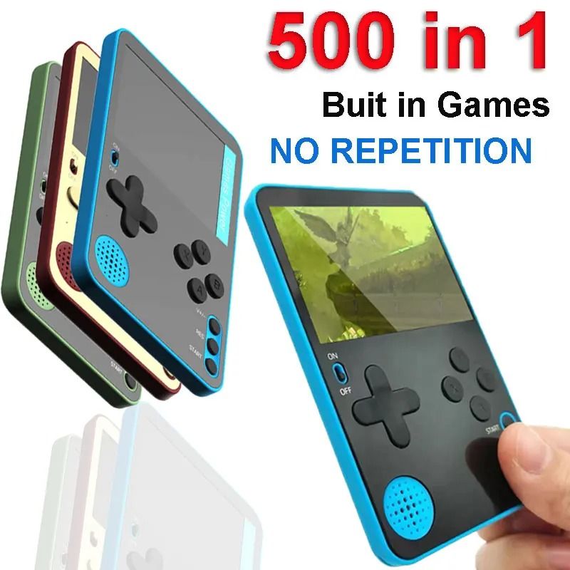 Retro Handheld Game Console 500 in 1 Classic Portable Mini Video Game System black 400 Games