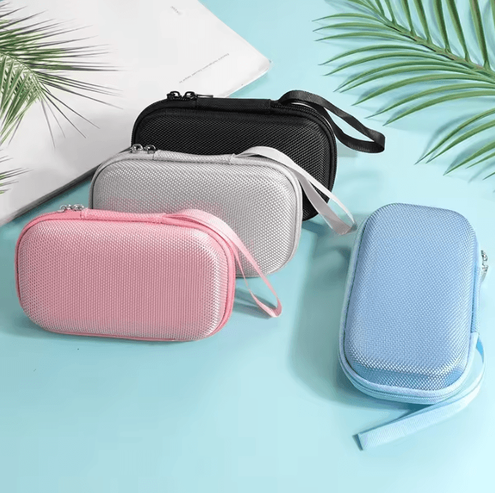 Durable Tech Accessory Storage Box EVA Mesh Pocket Organizer With Multi Compartment Storage Bag & Zipper Closure 1pc Black