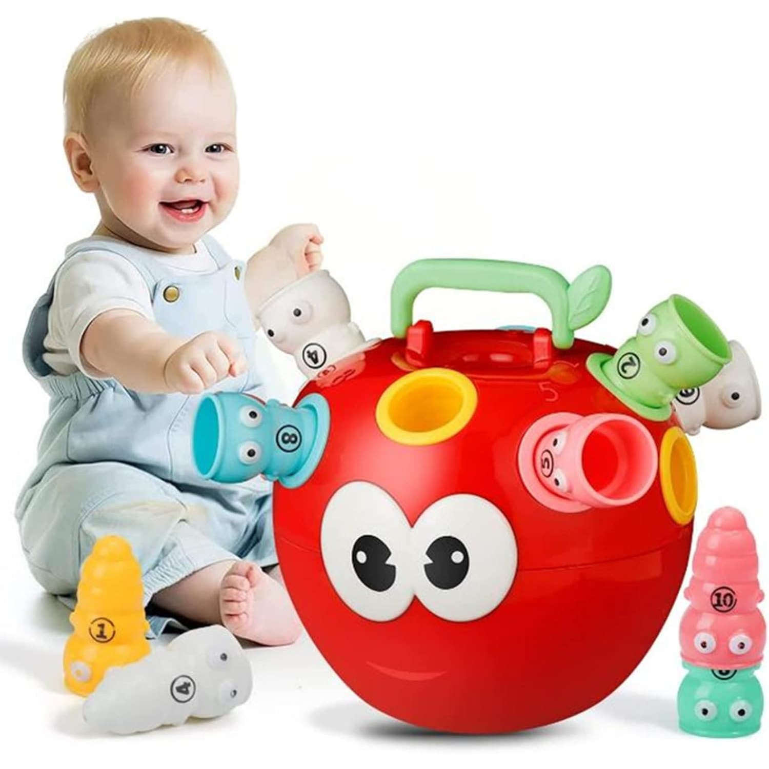Apple Sorting Toy, Number & Color Sorting Toy For Baby Toddlers, Storage Stacking Toy Apple Sorting Toy, Number & Color Sorting Toy For Baby Toddlers, Storage Stacking Toy
