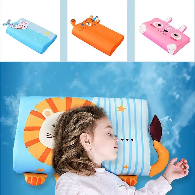 CloudComfort Toddler Summer Foam Pillow 45x30cm Breathable Slow Rebound Bedding Cushion elephant