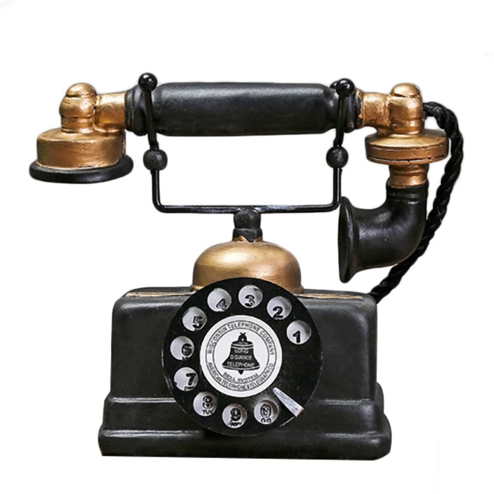 Vintage Telephone Decor Retro Old Style Desktop Ornament For Home And Office Vintage Telephone Decor Retro Old Style Desktop Ornament For Home And Office