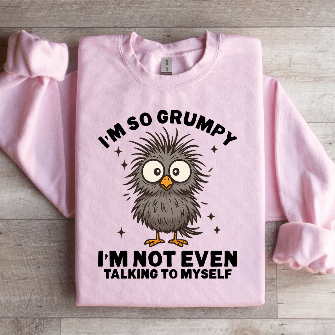 I'm So Grumpy Sweatshirt M Light Pink