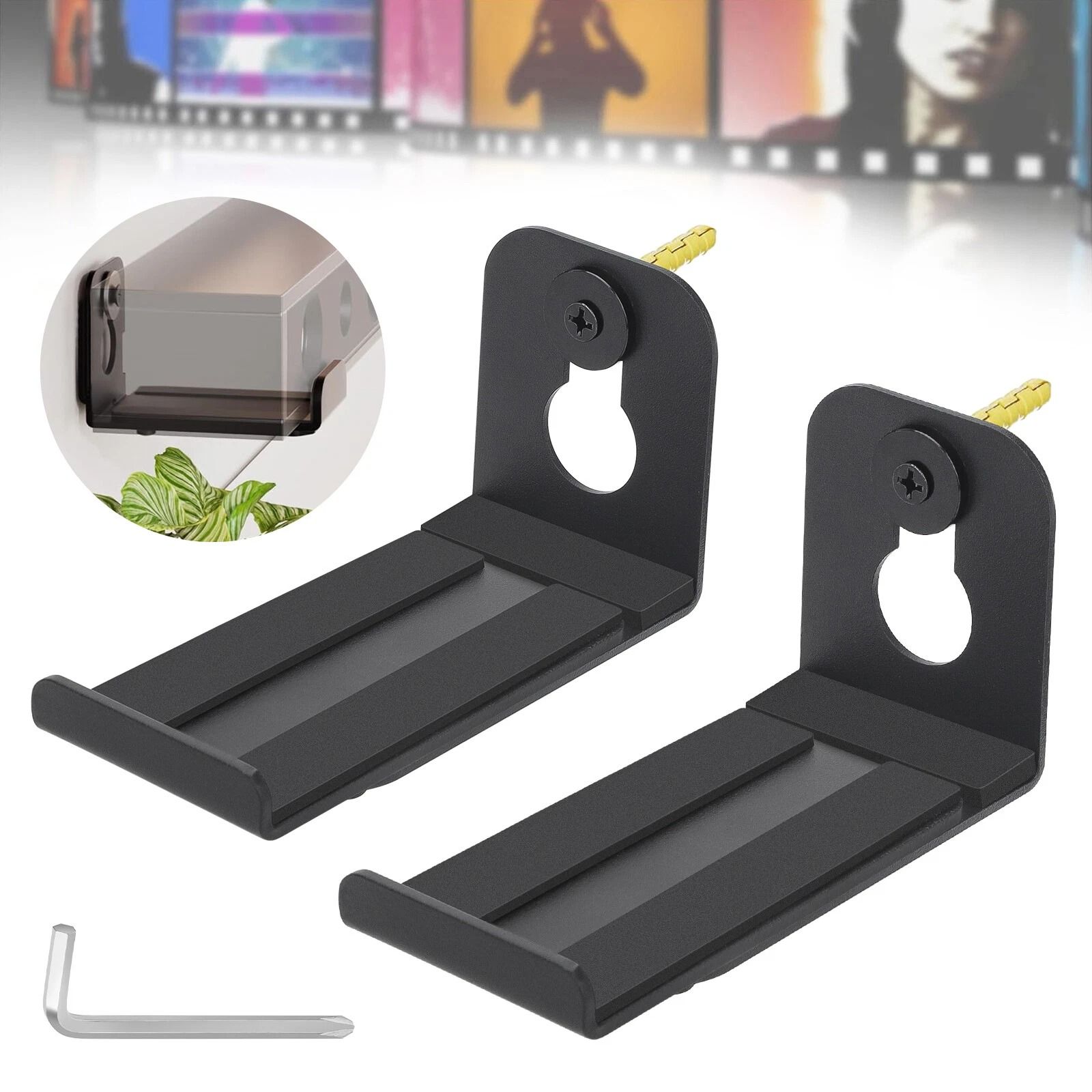 Adjustable Universal Soundbar Wall Mount Bracket For LG, Sony, JBL, Bose, Samsung, Vizio, Sonos, And More Adjustable Universal Soundbar Wall Mount Bracket For LG, Sony, JBL, Bose, Samsung, Vizio, Sonos, And More