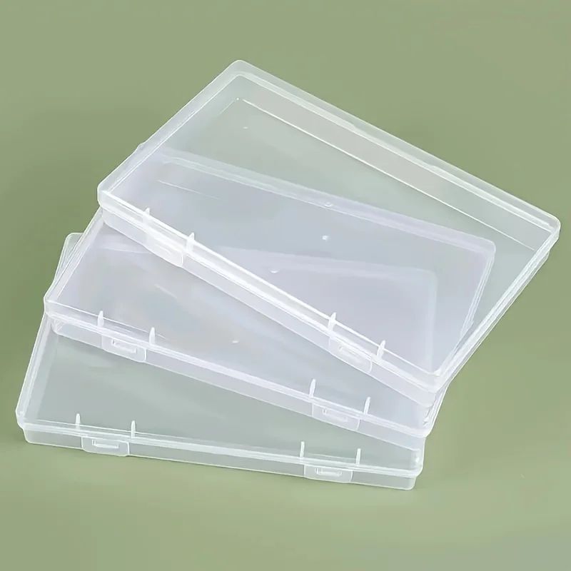 ClearStack 3 Piece Transparent Plastic Storage Box Set With Tight Seal Lids For Documents & Cards ClearStack 3 Piece Transparent Plastic Storage Box Set With Tight Seal Lids For Documents & Cards