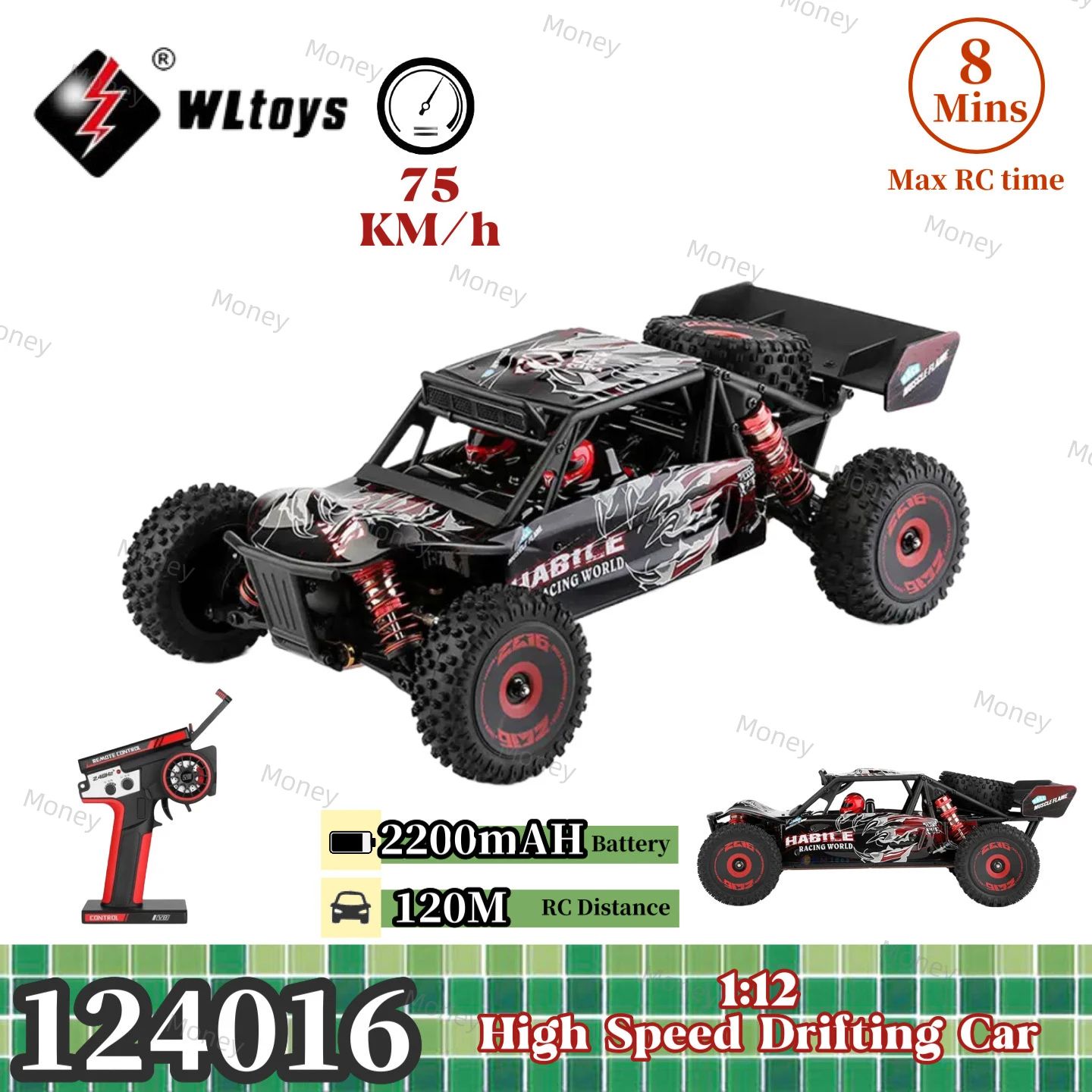 Ultimate 4WD High Speed RC Car Brushless Off Road Racer 124016 2b fo