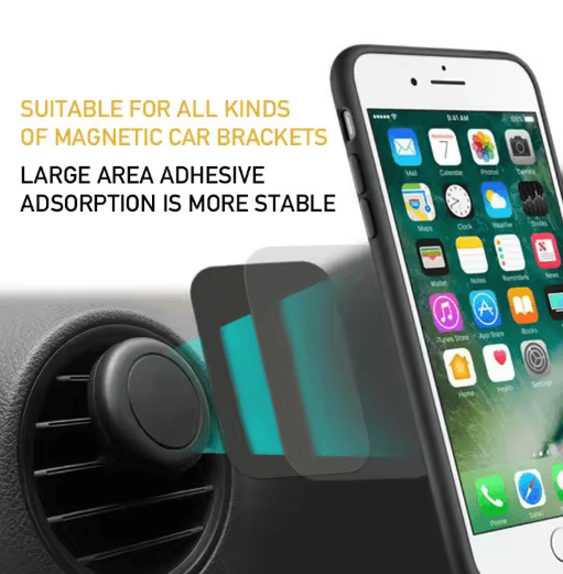 Magnetic Metal Plate For Car Phone Holder 1pc To 5pcs Universal Iron Sheet Sticker For Phone Mounts 5pcs Black 40x40