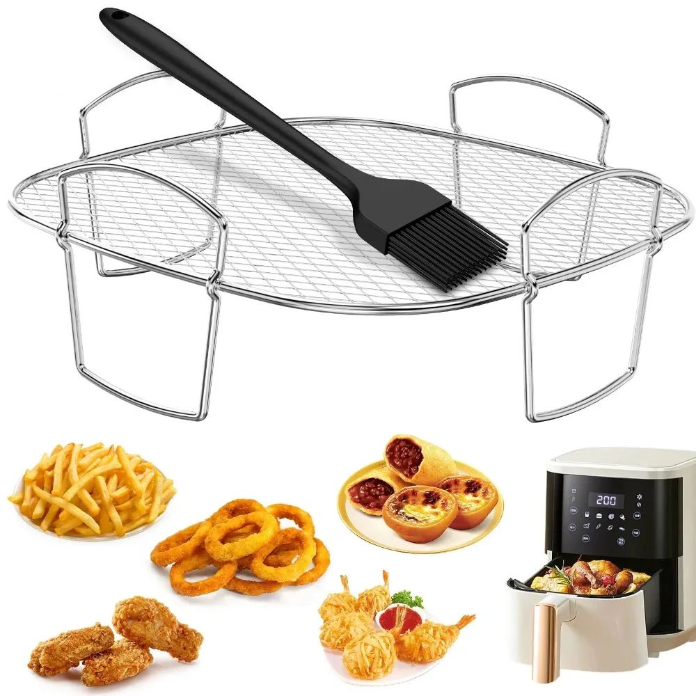 Multifunctional Air Fryer Roasting Rack Dehydrator, Steamer & BBQ Rack Accessory Multifunctional Air Fryer Roasting Rack Dehydrator, Steamer & BBQ Rack Accessory