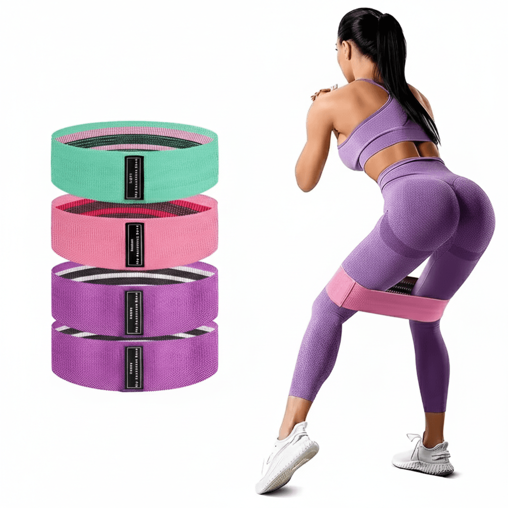 Glute Resistance Hip Booty Bands For Thigh Stretch Workout Squat Elastic Fabric Strips Loops Yoga Fitness Gym Equipment bright (3pcs)