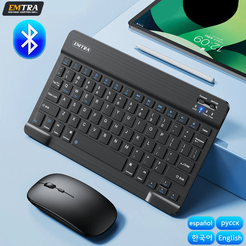 Universal Bluetooth Wireless Keyboard And Mouse Combo For IPad Tablet And PC 1