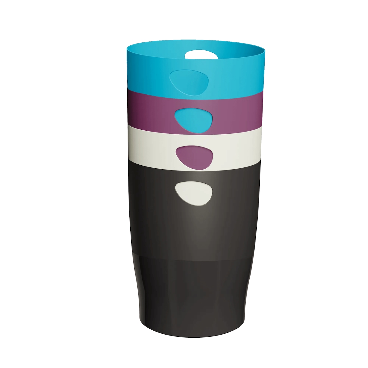 Exacompta 453101D 8x Papierkorb Ecobin, Kollektion TitanFarben sortiert Image