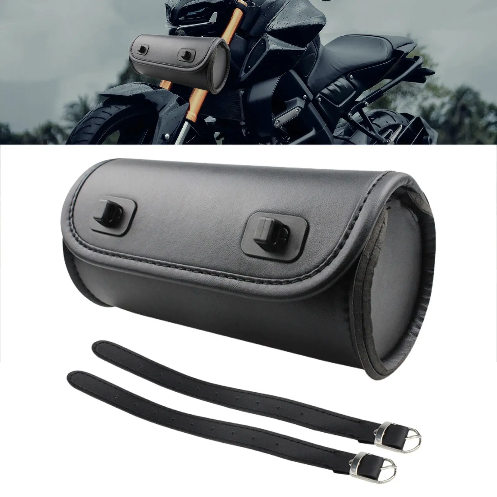 Sac de selle de moto générique, sac de bagage de moto, sac latéral de moto, Installation facile, sac de fourche de moto noir étanche