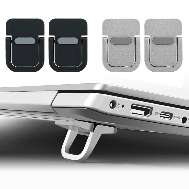 2 Stück Mini-Laptop-Ständer für Schreibtisch, Tastaturständer, Tragbarer Faltbarer Laptop-Ständer, Eleganter Computer-Notebook-Halter Image