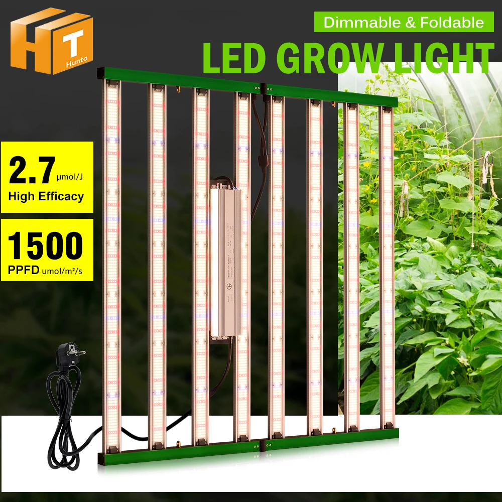 Vollspektrum-LED-Pflanzenlampe SMD3030 400W 650W 800W 1200W 3000K 5000K Rot IR UV Licht 1650Umol/ ㎡ Pflanzenlampe mit hohem PPFD für Pflanzen