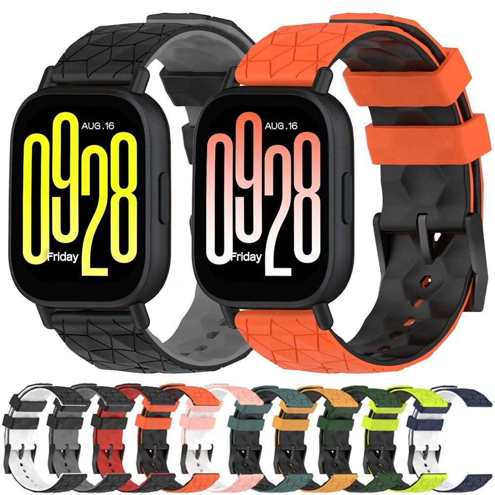22mm 20mm Silikonarmband für Redmi Watch 5 Active, Fußballmuster, sportliches, bequemes Uhrenarmband für Redmi Watch 5 Lite Image