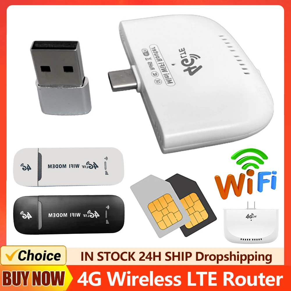Tragbarer 4g Router mit USB-Adapter Hochgeschwindigkeits-Mini-Router 4g lte mobiler WLAN-Hotspot für RV-Reisen Urlaub Camping Remote Area Image
