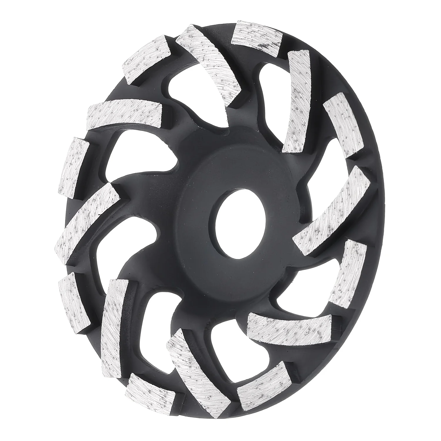 5-Zoll-Beton-Schleifscheiben, 7/8 Zoll Dorn-Schleifscheibe mit Diamantsegmenten zum Entfernen von Farbe-Epoxid-Beschichtungen, Schwarz Image