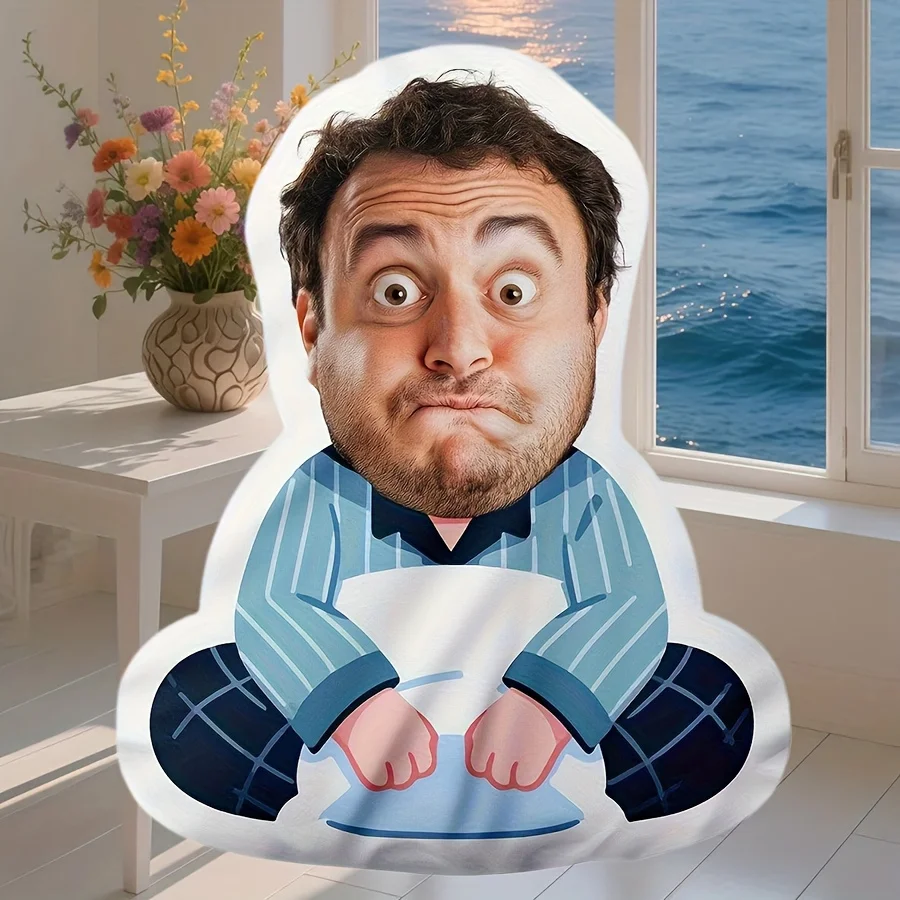 Personalisierte Kissen, individuelle Plüsch-Gesichtskissen, perfekte Geschenke für Männer und Frauen, maschinenwaschbar und realistisch 3D Image