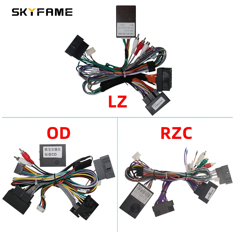 SKYFAME Für Opel Astra H Antara Zafira Corsa D Tigra 16-Pin Auto-Kabelbaumadapter Canbus-Box Android-Radio-Stromkabel Image