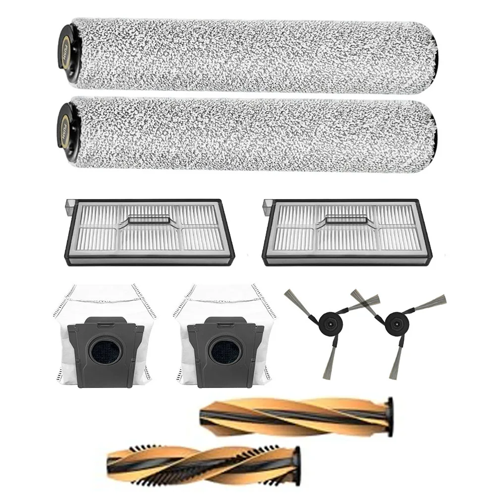 10 stücke Für MOVA Z60 Ultra/Z60 SA Roller Roboter Staubsauger Teil 2 Wichtigsten Pinsel 2 Seite Pinsel 2 Filter 2 Staub Taschen 2 Roller Mops Image