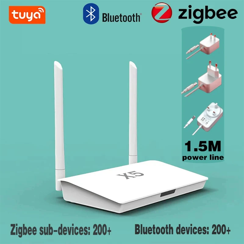 Smart Life Zigbee 3.0 / Bluetooth 5.0 2-in-1-Gateway-Hub X5 mit einem Zugang zu über 400 Geräten und funktionieren über Böden Image