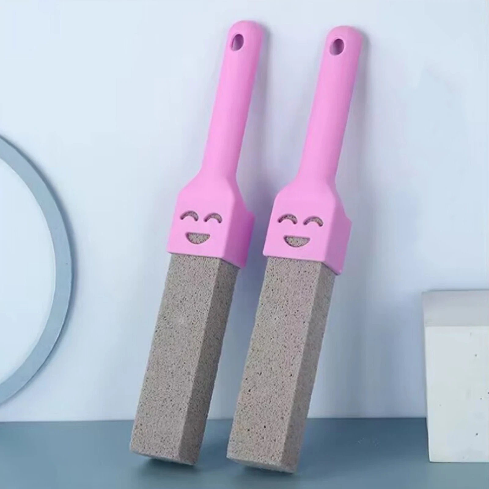 1/2/3 Pack Bimsstein-Bürste mit langem Griff, Kalkflecken-Schmutzentferner-Bürste für Küche/Badezimmer/Pool/Haushaltsreinigung Image