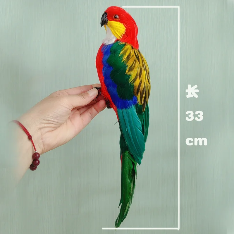 2025 Simulation Papagei Modell Farbige Große Papagei Dekorative Requisiten Ornament Feder Vögel Blume Papagei Puppe Simulation Tier Image