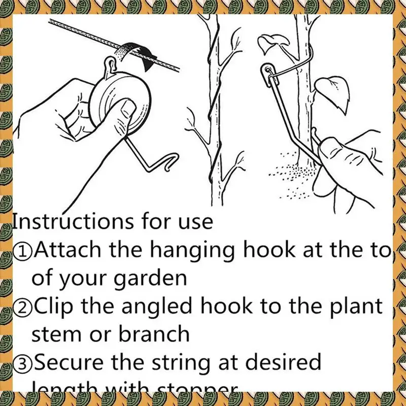 A77I Pflanzen-Yo-Yo-Wachsteraufhänger mit Stopfen, verstellbare Unterstützung für Zimmerpflanzen, Yo Yo (60 Stück) Image