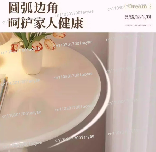 kleiner Couchtisch, kleiner runder Tisch aus Metall, Verhandlungstisch im Butterstil, Sofaecke, Eisenkante usw Image