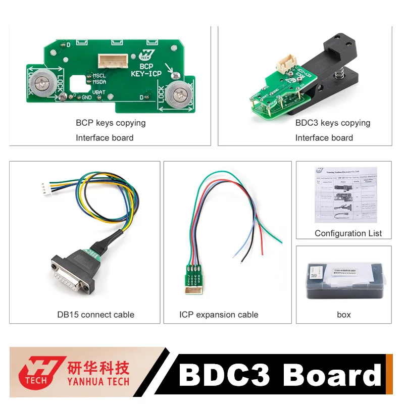 Neue Yanhua ACDP ACDP2 BDC3 BCP-Schnittstellenkarte funktioniert mit Modul 38 für BMW BDC2 IMMO-Modul Image