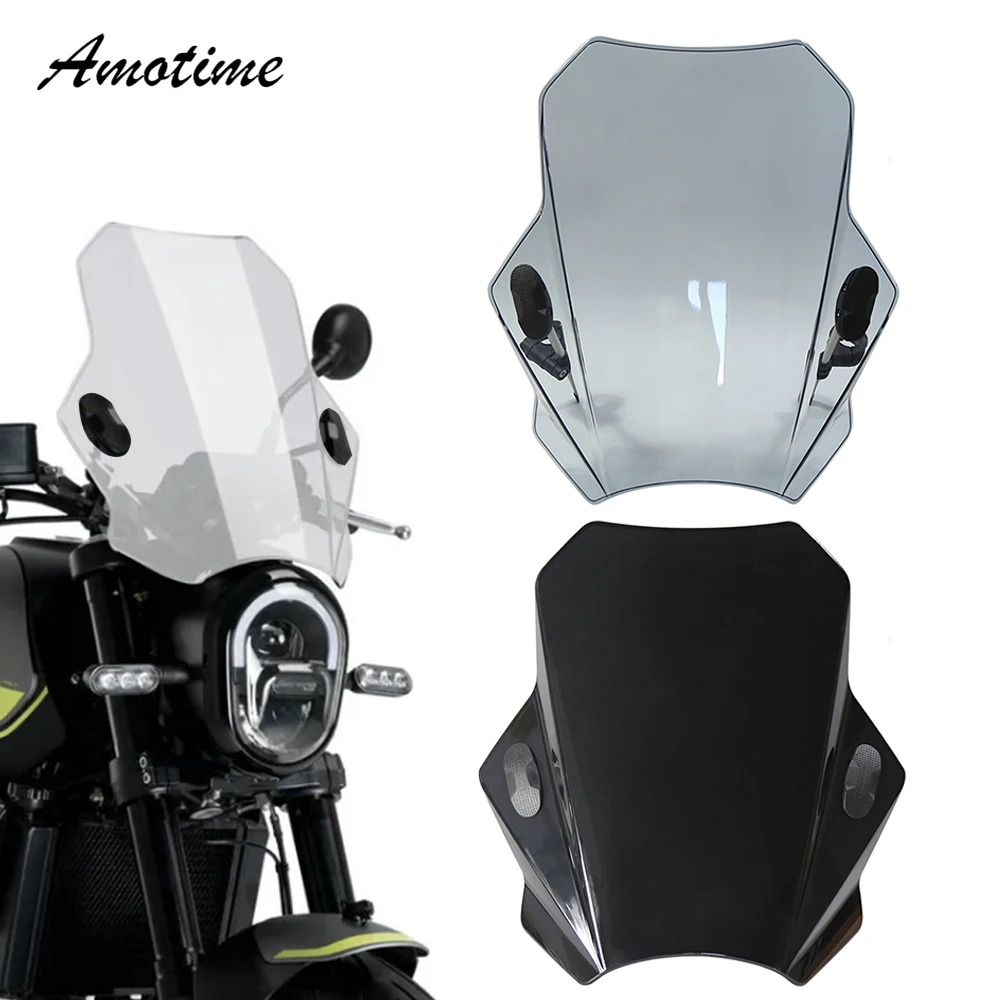 Motorrad Windschutzscheibe Universal Für Benelli Leoncino 250 500 BN125 BN300 BN302 BN302S 502C Image