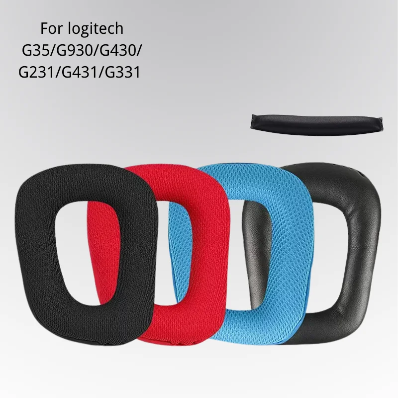 2 stücke Ohr Pads Ohrpolster Kissen Abdeckung Ohrenschützer Für Logitech G35 G430 G432 G332 G930 F450 Kopfhörer Ohrpolster Kopfhörer Zubehör Image