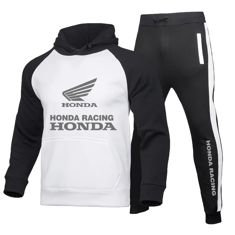 Nouvelle combinaison de course Honda pour hommes avec logo HONDA. Vêtements pour hommes de printemps et d'automne. Cyclisme, sports de plein air, ensemble de sport à capuche. Hommes