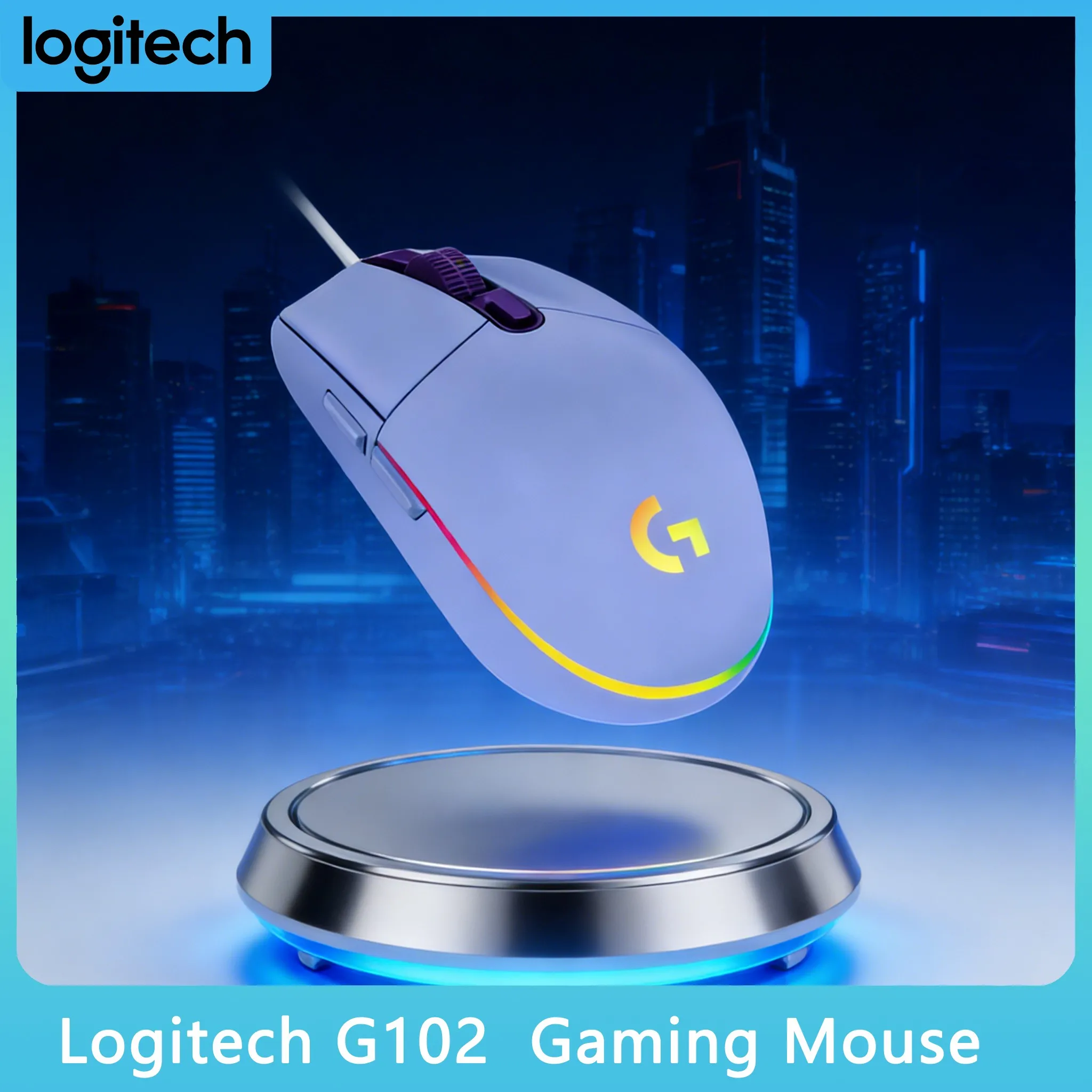 Logitech G102 Gaming-Maus 8000DPI Leichtgewichtig RGB Flow Image