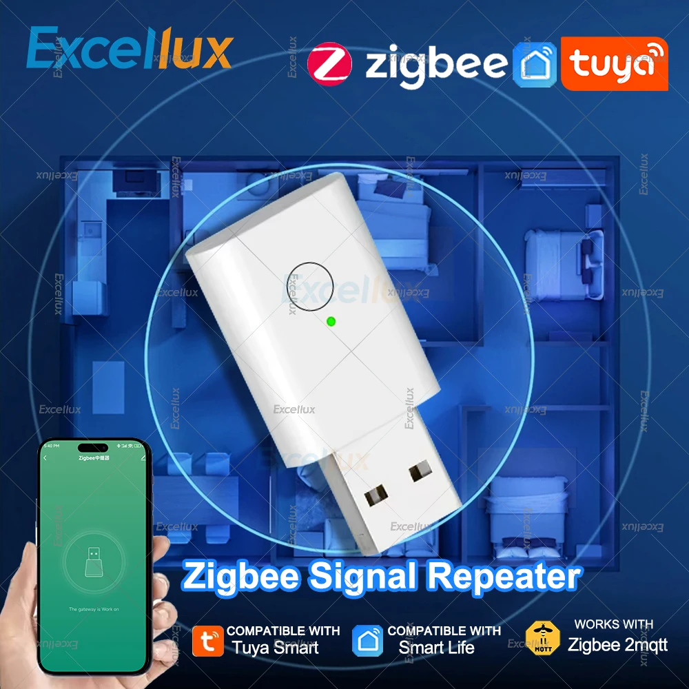ZigBee 3.0 Signal Repeater USB Signal Verstärker Extender Funktioniert mit Tuya ZigBee Gateway Hub Smart Home Geräte Automatisierung Z2MQTT Image