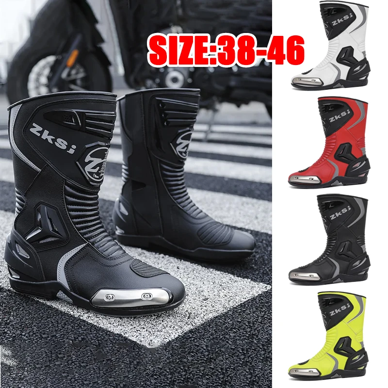 Hommes chaussures de Moto Botas Moto Moto anti-dérapant Dirt Bike bottes UTV & ADV Moto bottes équipement d