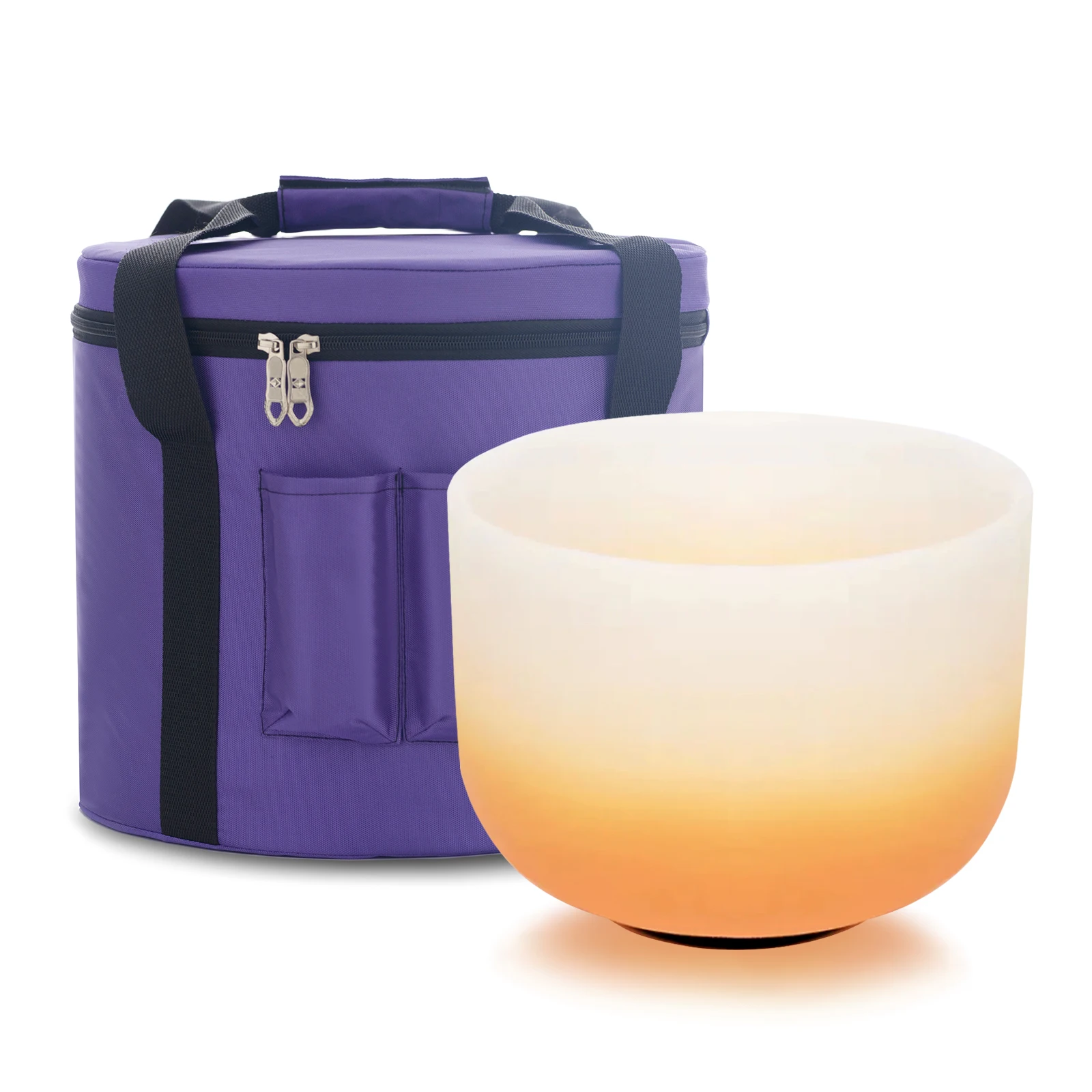 KVKA 1 Stück 8 Zoll C D E F G A B Note Weiß Gelb Orange Candy Rainbow Print Frosted Quartz Crystal Klangschale