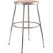 National Public Seating 6200 Series Height Adjustable Drafting Stool w/ Footring Manufactured Wood/Metal in Brown, Size 26.5 H x 16.8 W x 16.0 D in