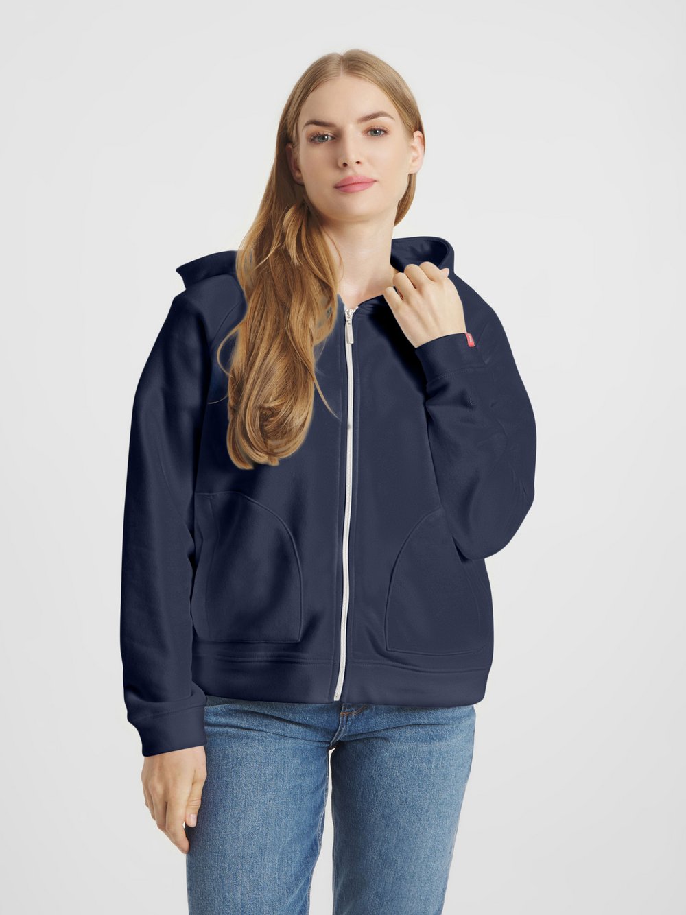 Frieda & Freddies Kapuzensweatshirtjacke Damen blau, 44 Image