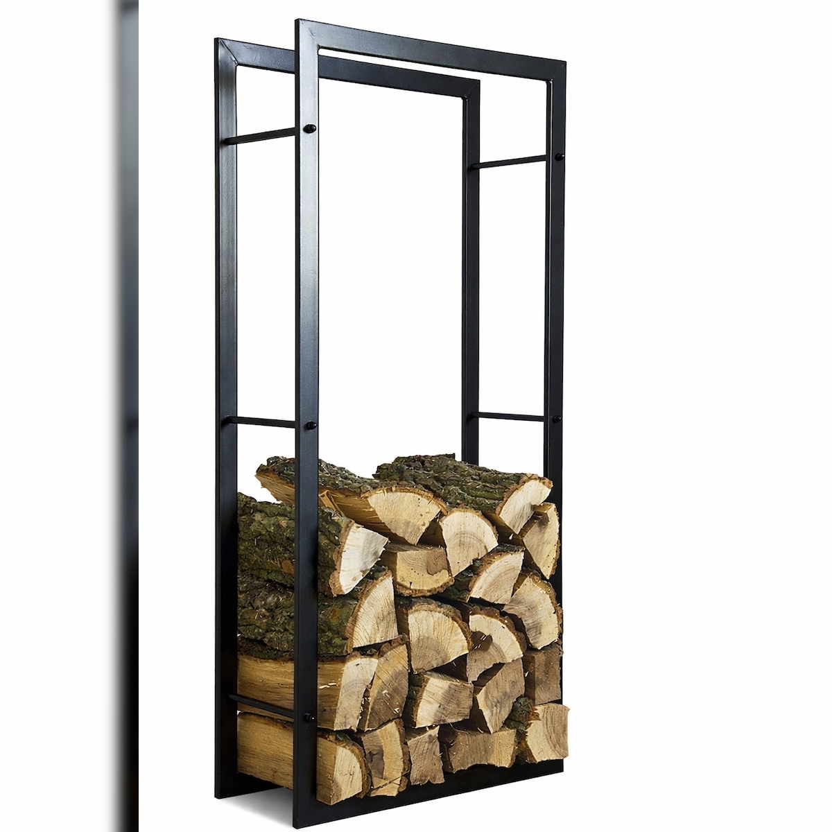 DanDiBo Kaminholzregal Kaminholzständer 100 cm Holzkorb Kaminholzhalter Holzregal Regal Image