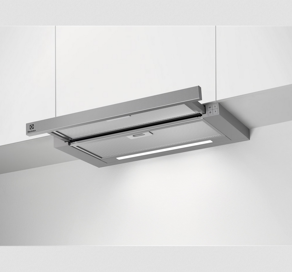AEG Electrolux Flachschirm-Dunstabzugshaube / Abluft oder Umluft / 60cm / Grau LFP416X Image