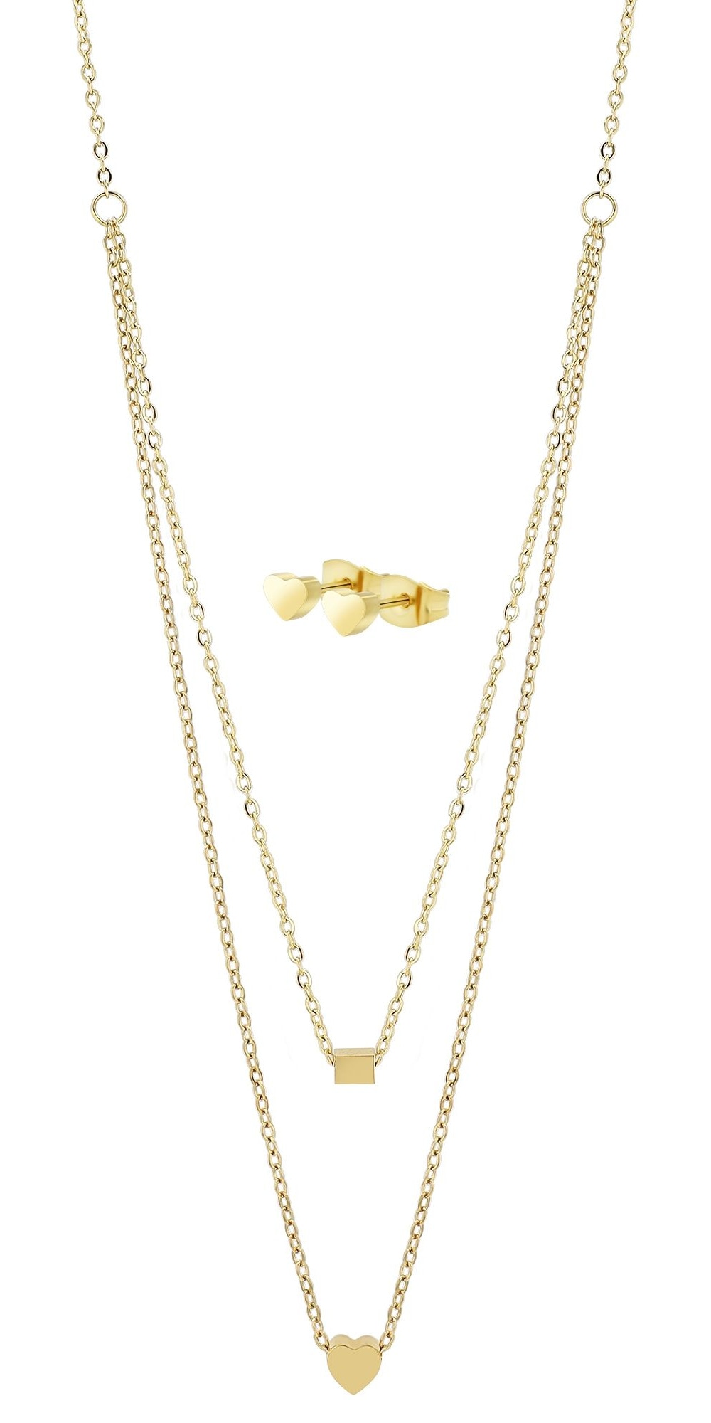 Kette ohne Anhänger ADELIA´S "Damen Halskette aus Edelstahl 45+5", gold, Halsketten, Damen, 50cm, Edelstahl, Eine schöne Geschenkidee für jeden Anlass Image