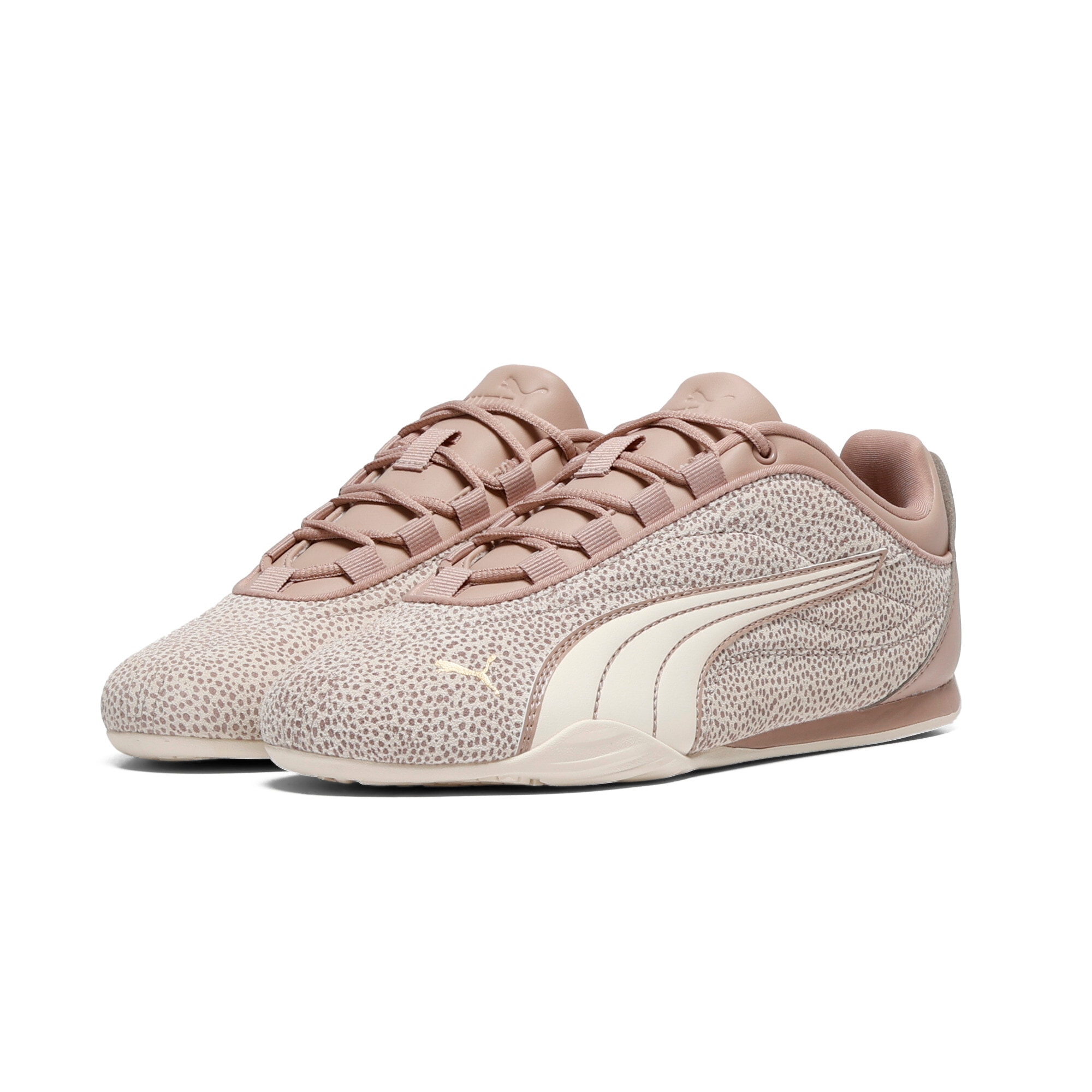Sneaker PUMA "CATCH SOLEIL TOPCAT", Damen, Gr. 38, frosted ivory, rose latte, puma gold, Leder, Schuhe Sneaker, Design auf den Spuren des Puma Speedcat