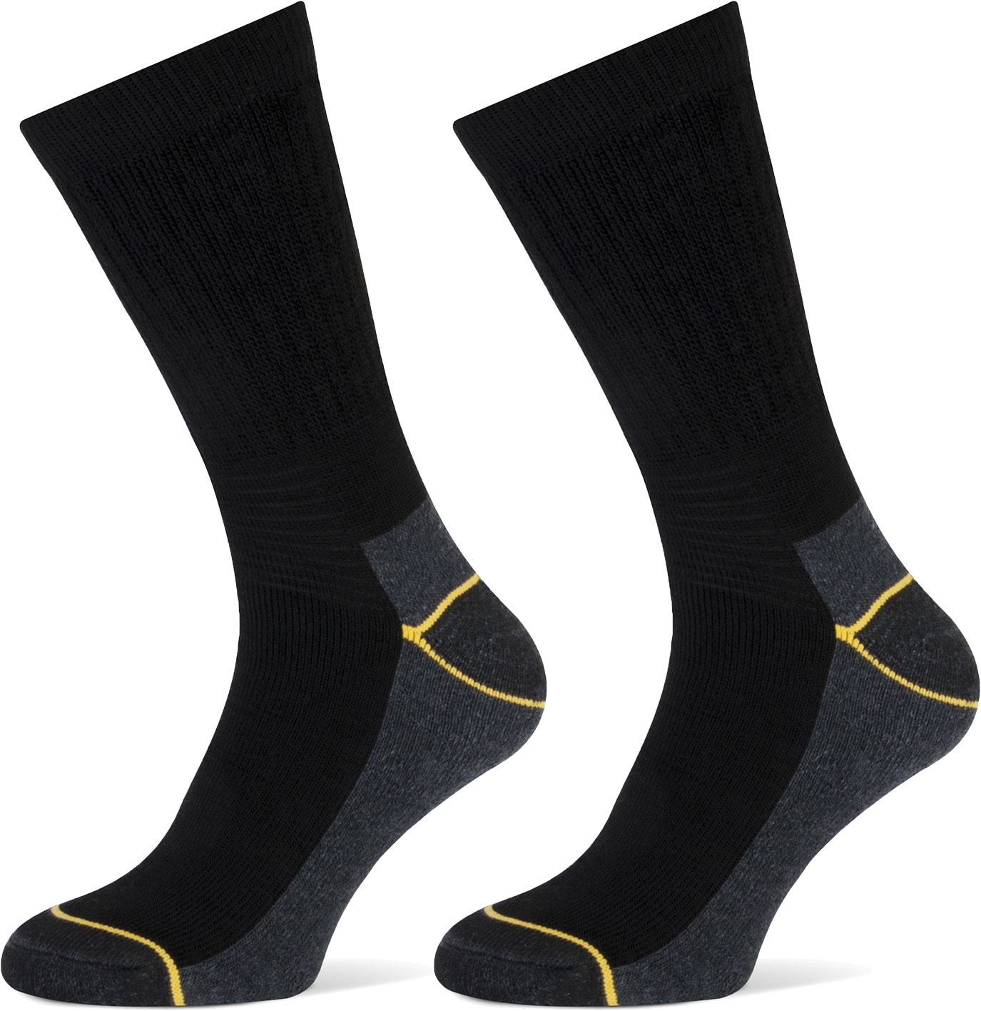 Arbeitssocken STAPP "Bekleidung 4415 Stapp Yellow Worker 2er Pack" Gr. 47, schwarz, Socken, 47