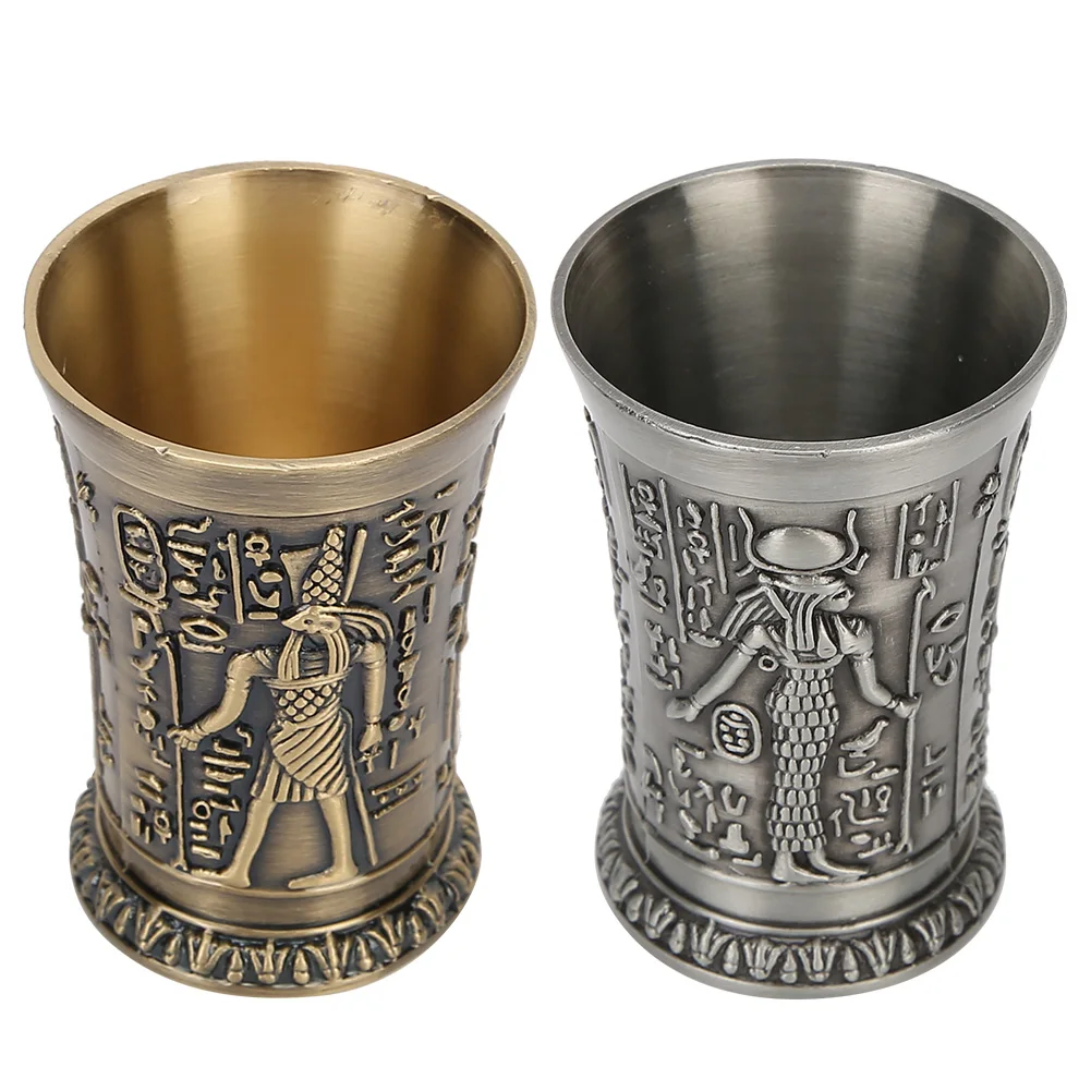 Vintage-Weinglas, kleiner Trinkbecher, kreativer Becher, personalisierter Becher, Bar-Cocktail-Becher, Ein-Schluck-Becher, Dekoration, Ornamente Image