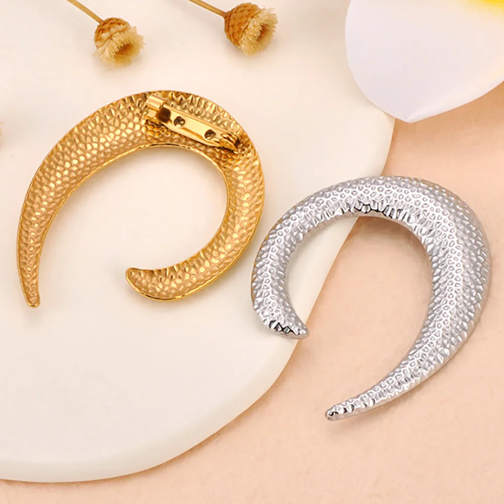 Lokare 18K vergoldeter Edelstahl Metall geometrische Brosche Pins für Damen Mode Unisex Schmuck Kleidung Accessoires JH25010 Image